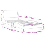 vidaXL Cadre de lit avec tête de lit Cappuccino 80x200 cm Similicuir