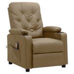 vidaXL Fauteuil de massage Cappuccino Similicuir