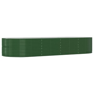 vidaXL Lit surélevé de jardin Vert 367x140x68cm Acier galvanisé