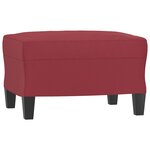 vidaXL Canapé à 3 places repose-pieds Rouge bordeaux 180 cm Similicuir