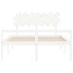 vidaXL Lit pour personne âgée sans matelas blanc 140x200cm bois massif