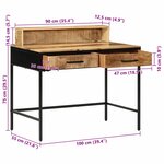 vidaXL Table console Marron 100 x 55 x 75 cm Bois de manguier massif