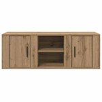 vidaXL Meuble TV Chêne artisanal 100 x 31 5 x 35 cm Bois d'ingénierie