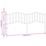 vidaXL Tête de lit métal noir 200 cm