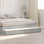 Tiroirs de Lit vidaXL Gris Béton 200x36 5x16 5 cm en Bois Ingénierie