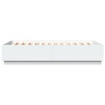 vidaXL Cadre de lit avec lumières LED blanc 120x200 cm bois ingénierie