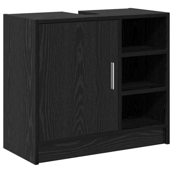 vidaXL Cabinet de Lavabo Chêne noir 63 x 29 x 55 cm Bois d'ingénierie