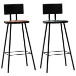 vidaXL Mobilier de bar 3 Pièces Bois de récupération massif Multicolore
