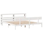 vidaXL Cadre de lit sans matelas blanc 200x200 cm bois massif de pin