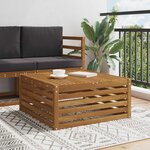 vidaXL Table de jardin Bois d'Acacia Massif Naturel 79 x 79 x 37 cm