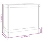 vidaXL Boîte à linge Noir 88 5x44x76 cm Bois massif de pin
