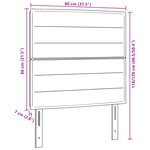 vidaXL Tête de lit design lignes crème 80 cm en tissu