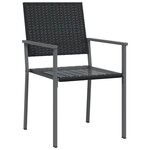 vidaXL Ensemble de salle à manger pour jardin 7 Pièces Noir Poly rotin