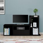 Homemania Meuble TV Sumatra 120x30x30/65 cm Noir