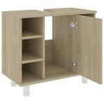 vidaXL Armoire de salle de bain Chêne sonoma Bois d'ingénierie
