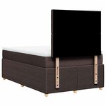vidaXL Sommier à lattes de lit avec matelas Marron foncé 120x200 cm