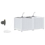 vidaXL Pots de jardin Blanc 80 x 40 x 37.5 cm Acier