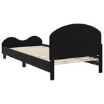 vidaXL Cadre de lit pour enfants avec tête de lit Noir 90 x 200 cm
