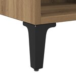 vidaXL Meuble TV Artisan Chêne Bois d'ingénierie  Métal Moyenne