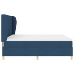 vidaXL Lit à ressorts avec matelas gris foncé 90x190 cm Bleu tissu