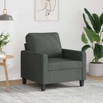 vidaXL Fauteuil Gris foncé 60 cm Tissu
