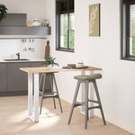 vidaXL Pieds de table de bar en U 2 pièces blanc 50 x (90-91) cm acier