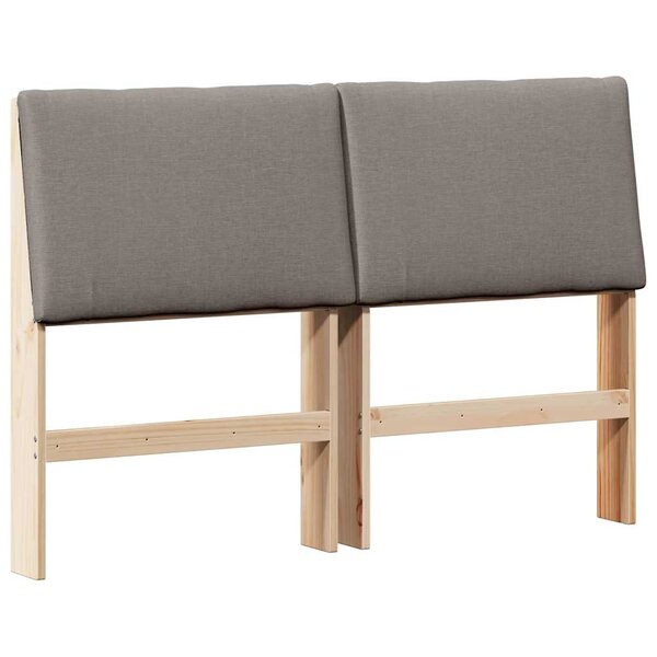 vidaXL Tête de lit capitonnée Taupe 140 cm Pin massif