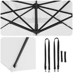 vidaXL Parasol de patio Sable Auvent en polyester 3m Hauteur réglable