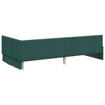 vidaXL Cadre de lit d'angle avec tête de lit Vert foncé 80 x 200 cm