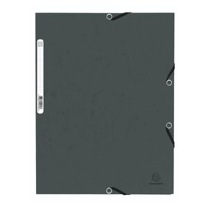 Chemise À Élastiques 3 Rabats Carte Lustrée 355g/m2 - Gris - X 50 - Exacompta