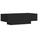 vidaXL Table basse noir 100x49 5x31 cm bois d'ingénierie