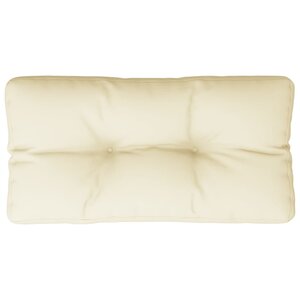 vidaXL Coussin de palette crème 80x40x12 cm tissu