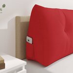vidaXL Coussin de Dos Rouge 100 x 24 x 50 cm tissu
