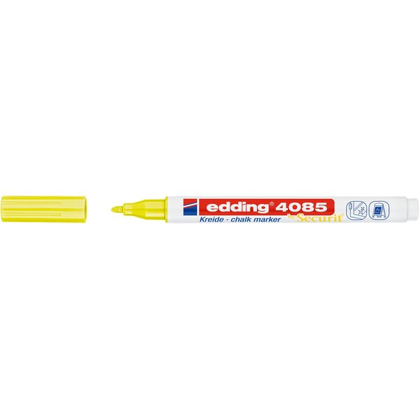 Marqueur Craie Liquide 4085 Jaune fluo Pointe Ronde 1-2 mm EDDING
