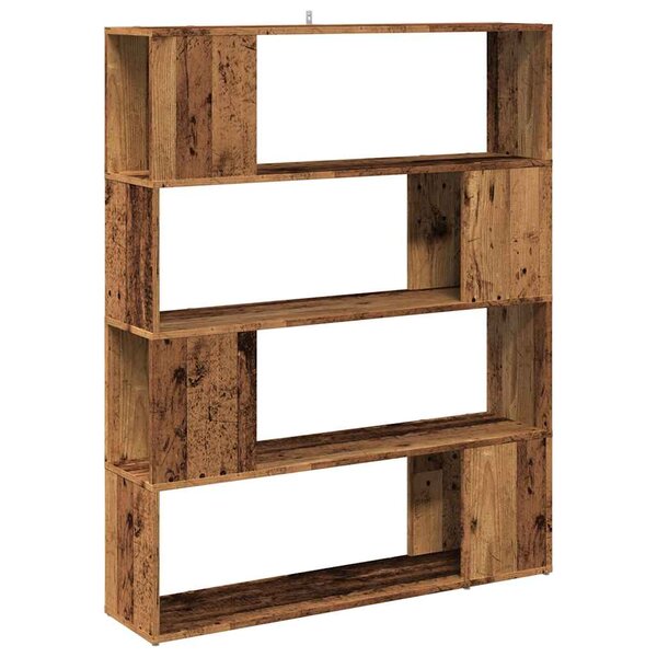 vidaXL Bibliothèque/Séparateur de pièce vieux bois 100x24x124 5 cm
