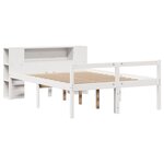 vidaXL Lit bibliothèque sans matelas blanc 150x200 cm bois pin massif