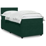 vidaXL Sommier à lattes de lit avec matelas Vert foncé 90x190 cm