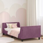 vidaXL Cadre de lit pour enfants avec tête de lit Violet 80 x 200 cm