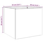 vidaXL Jardinières 2 Pièces argenté 32x30x29 cm acier galvanisé