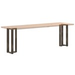 vidaXL Pieds de table console en T  2 pièces  noir  25 x 28 x (72-73) cm  acier