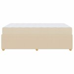 vidaXL Cadre de lit avec matelas Crème 120 x 190 cm tissu