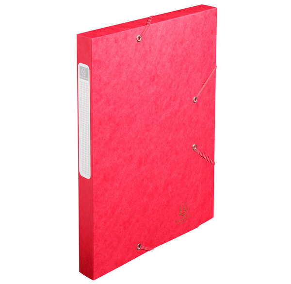 Boite de classement Cartobox Dos 25mm Carte lustrée Nature Future® Rouge EXACOMPTA