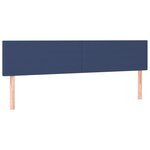 vidaXL Sommier à lattes de lit avec matelas Bleu 160x200 cm Tissu