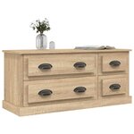 vidaXL Meuble TV chêne sonoma 100x35 5x45 cm bois d'ingénierie