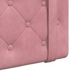vidaXL Tête de lit suspendue Avec lumière LED Rose Velours