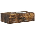 vidaXL Table d'appoint murale Chêne fumé 59 x 34 5 x 17 cm