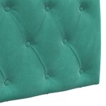 vidaXL Tête de lit suspendue Avec lumière LED Turquoise Velours