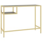 vidaXL Bureau d'ordinateur Marbre noir 100x36x74 cm Verre trempé