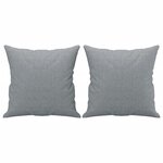 vidaXL Ensemble de canapés 2 Pièces coussins gris clair tissu