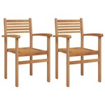 vidaXL Chaises empilables de jardin 2 Pièces Marron 55 5 x 55 5 x 90 cm